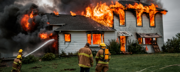 Quickly Escaping A Raging House Fire